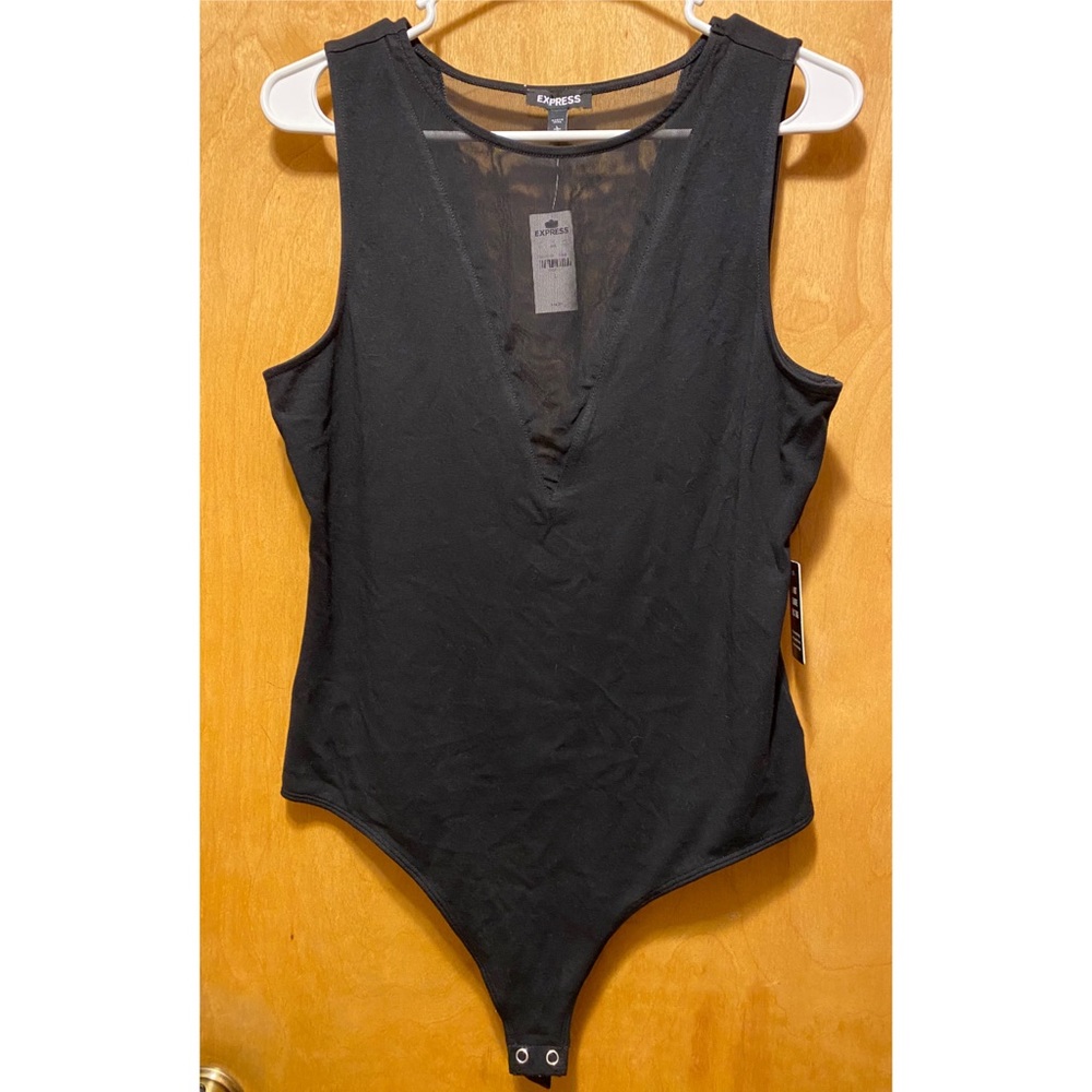 NWT EXPRESS black Mesh Insert Bodysuit